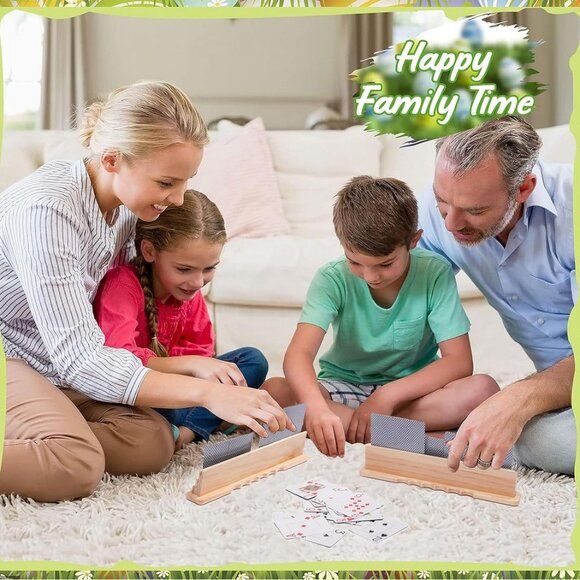 Card Holders for Playing Cards, Wooden Playing Card Holder, 2 Pcs. - Picture 7 of 13